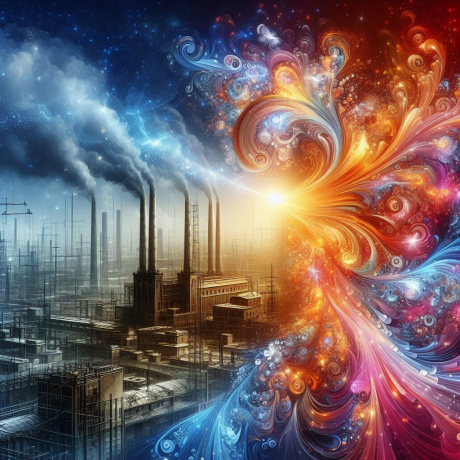 40er Jahre Industrie - fractale Regenbogenzukunft